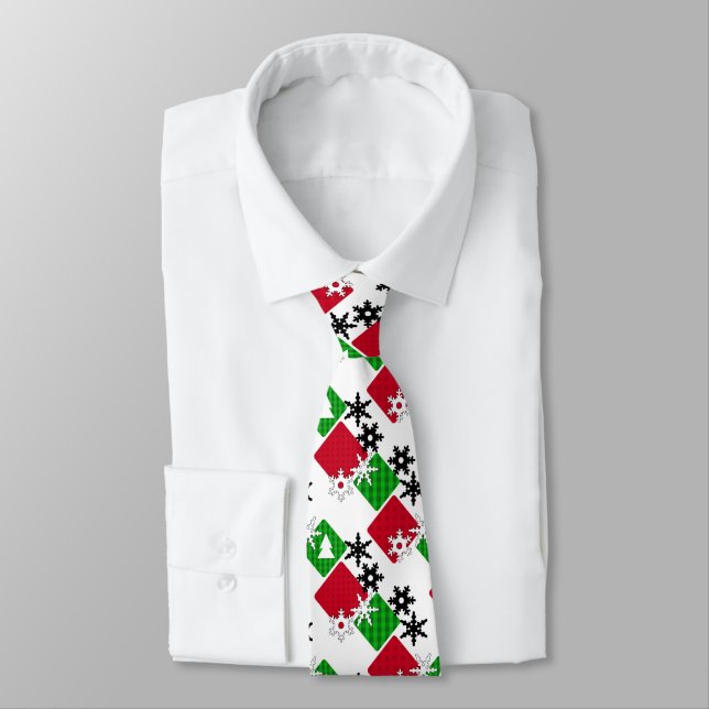 New year , Christmas, Xmas decor Neck Tie (Tied)