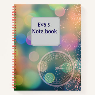 New year clock watch  notebook