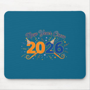 New Year Crew 2026 Fireworks Celebration  Mouse Pad