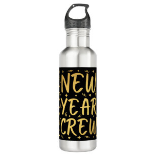 New Year Crew Stainless Steel Water Bottle