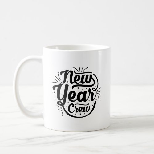 New Year Crew Typography Mug