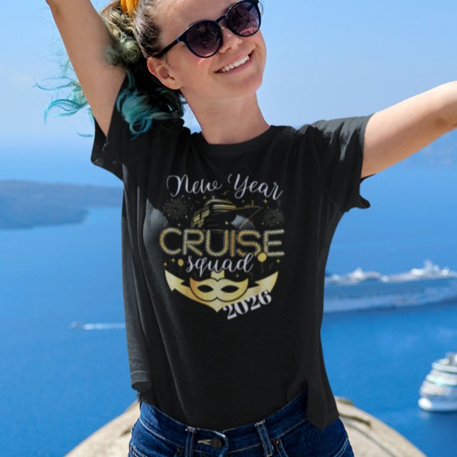 New Year Cruise Squad Gold Custom  Tri-Blend Shirt (Creator Uploaded)