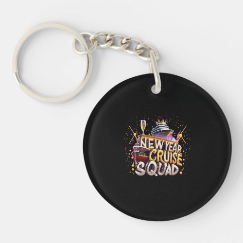 New Year Cruise Squad Traditional Winter Holiday Keychain