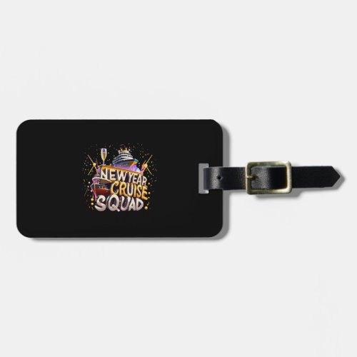 New Year Cruise Squad Traditional Winter Holiday Luggage Tag