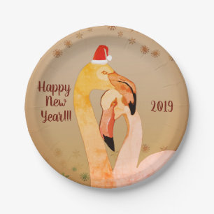 New Year Custom Paper Plates 7 in