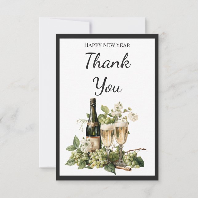 New Year Custom Thank You Card | 2026 Greeting (Front)