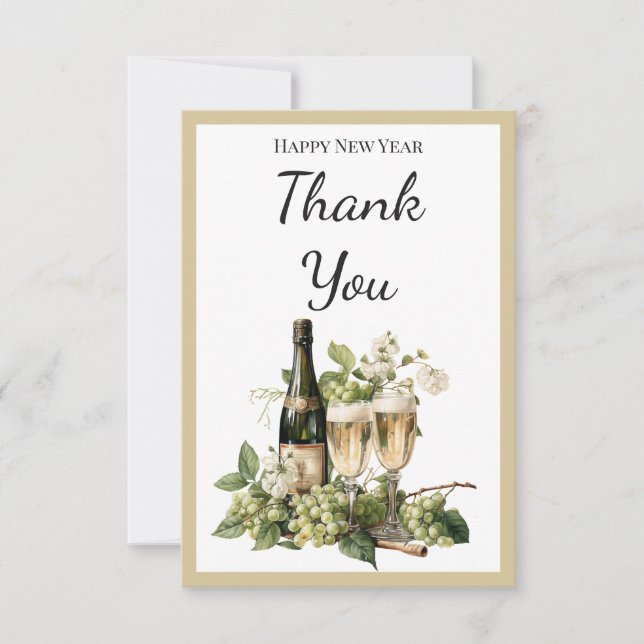 New Year Custom Thank You Card | 2026 Greeting (Front)