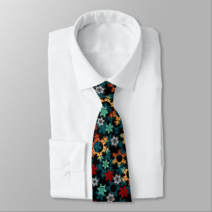 New year decor, christmas, new year, snow neck tie