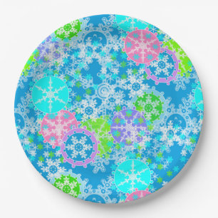 New year design paper plates