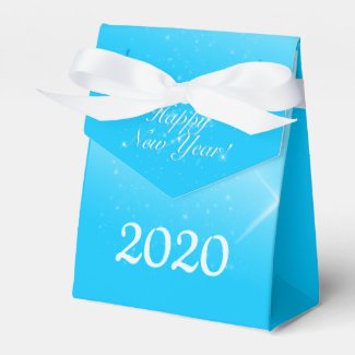New Year Design! Stars in the Blue Sky. Add photo. Favor Box