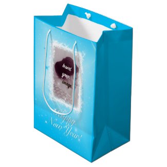 New Year Design! Stars in the Blue Sky. Add photo. Medium Gift Bag