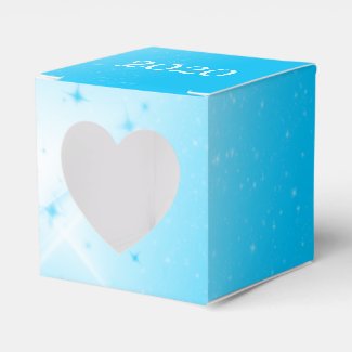 New Year Design! Stars in the Blue Sky. Favor Box