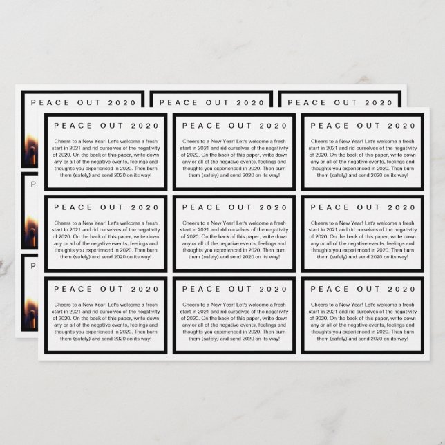 New Year Enclosure Card Cleansing Coupons (Front/Back)