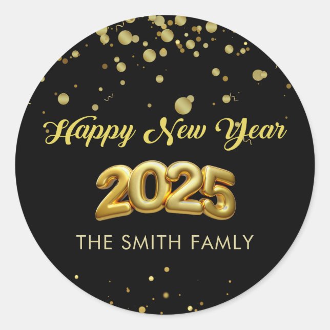 New Year Eve 2025 Thank You Sticker (Front)