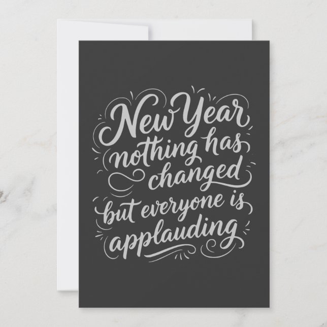 New Year Eve funny quote Holiday Card (Front)
