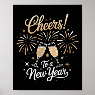 New Year Eve Party Cheers To A New Year Happy New Poster