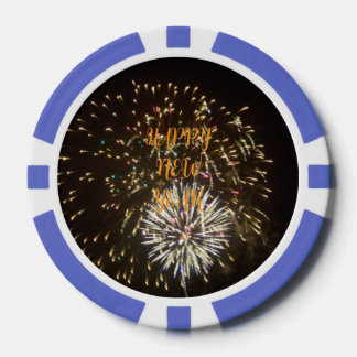 New Year Eve Party Decoration / Favor - Fireworks Poker Chips