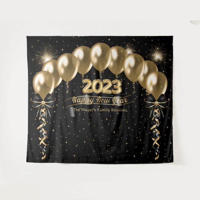 New Year Family Reunion Photo Backdrop (Front (Horizontal))