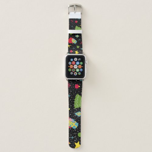 New Year Festive Colorful Seamless Apple Watch Band