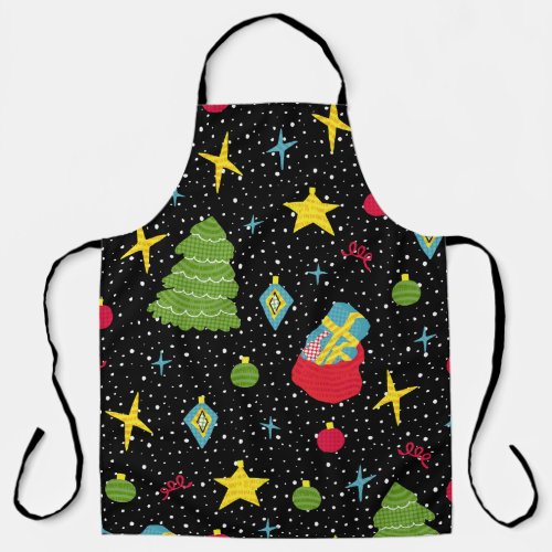 New Year Festive Colorful Seamless Apron
