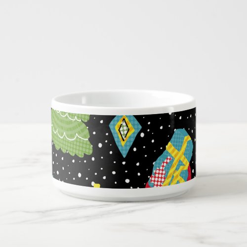 New Year Festive Colorful Seamless Bowl
