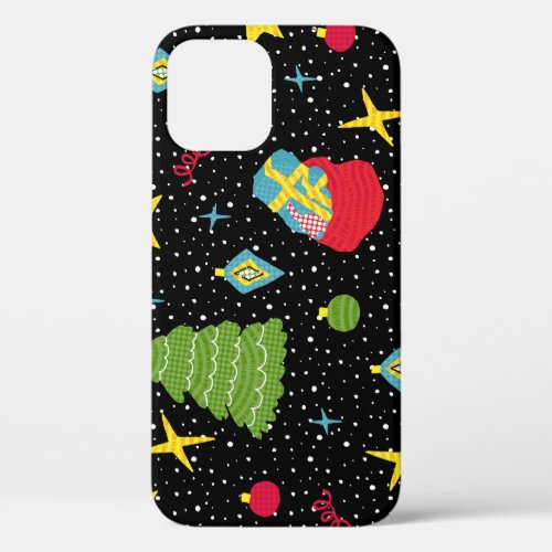 New Year Festive Colorful Seamless iPhone 12 Case