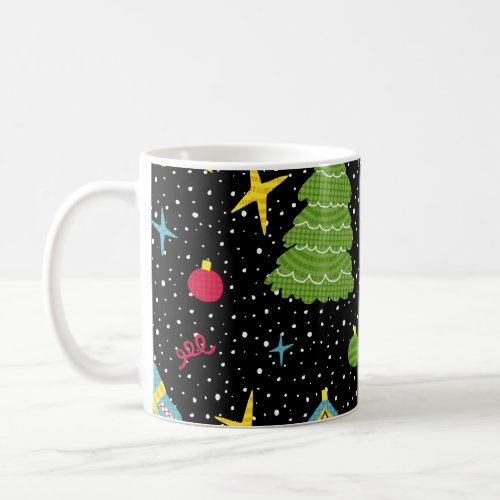 New Year Festive Colorful Seamless Coffee Mug