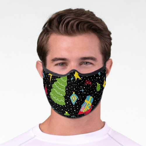 New Year Festive Colorful Seamless Premium Face Mask