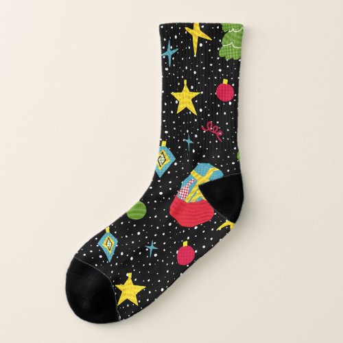New Year Festive Colorful Seamless Socks