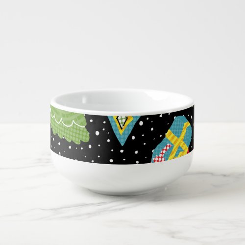 New Year Festive Colorful Seamless Soup Mug