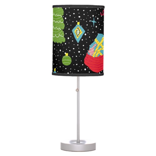 New Year Festive Colorful Seamless Table Lamp