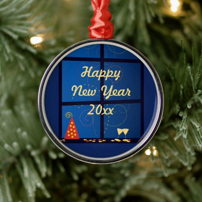 New Year Fireworks Party Pendant Ornament (Tree)