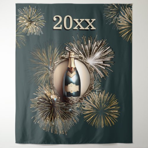 New Year fireworks sparkling wine celebration Tapestry