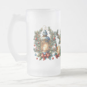 New Year Frosted Glass Beer Mug