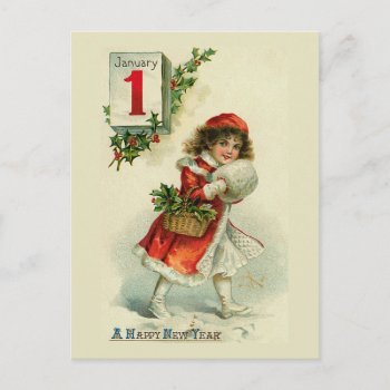 "new Year Girl" Greeting Card by PrimeVintage at Zazzle