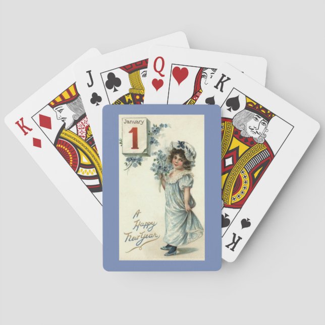New Year Girl Poker Cards (Back)