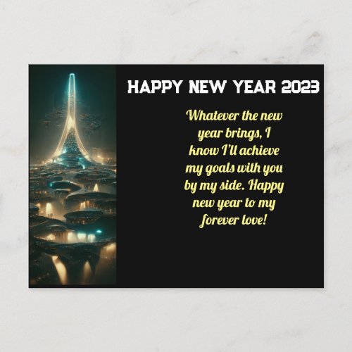 new year Greeting card for 2023  with AI