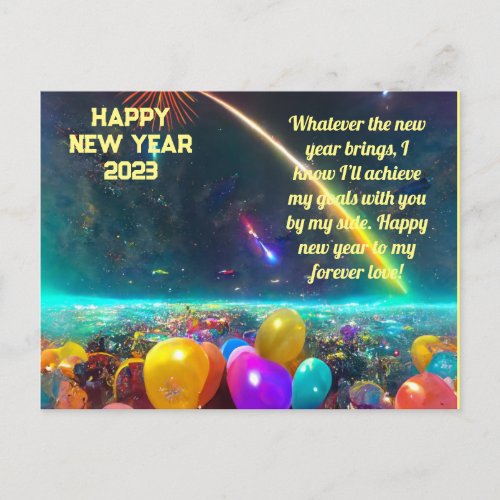 new year Greeting card for 2023  with AI