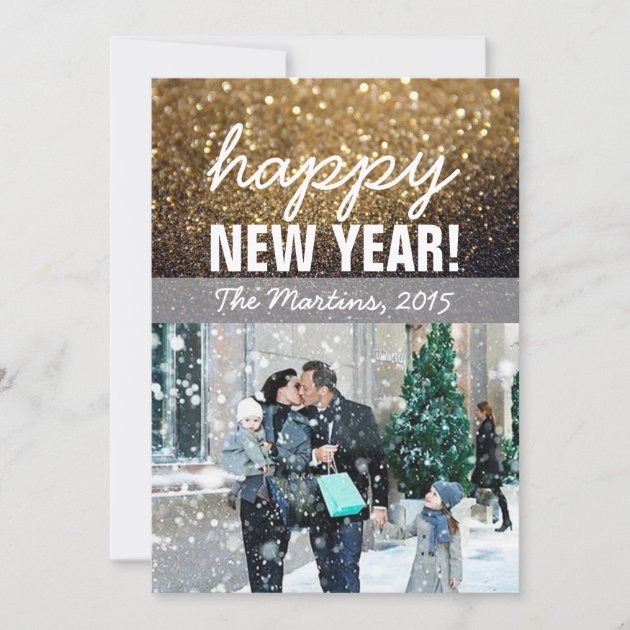 New Year Greeting Photo Card