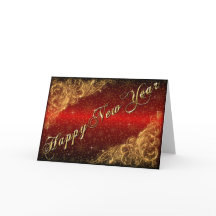 New Year Greetings with Florish and Sparkle