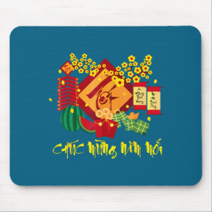 New Year Happy Vietnamese Lunar Chuc Mung Mouse Pad