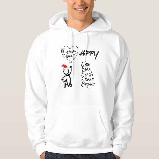 NEW YEAR hoodies trendy fun cool (Front)