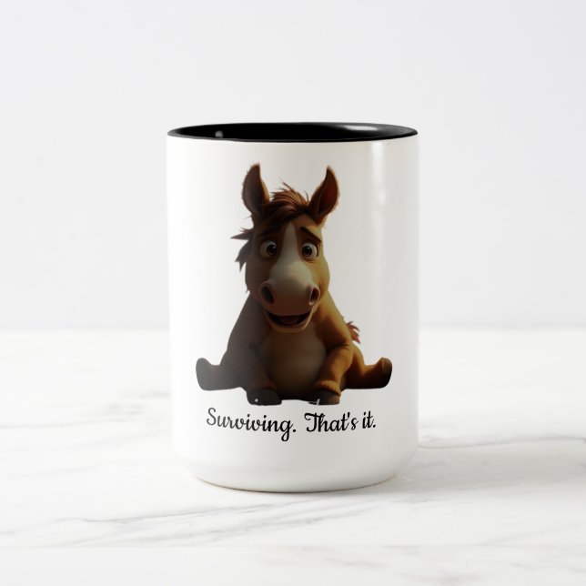 New year horse 2026 Two-Tone coffee mug (Center)