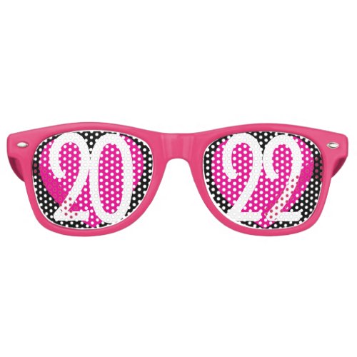 New Year love 2022 heart party glasses