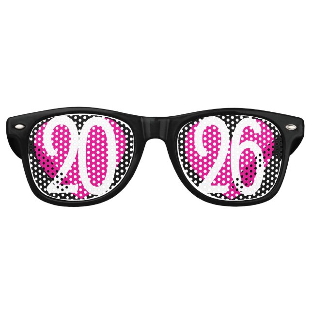 New Year love 2026 heart party glasses (Front)