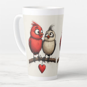 New Year, Love, Birds Latte Mug
