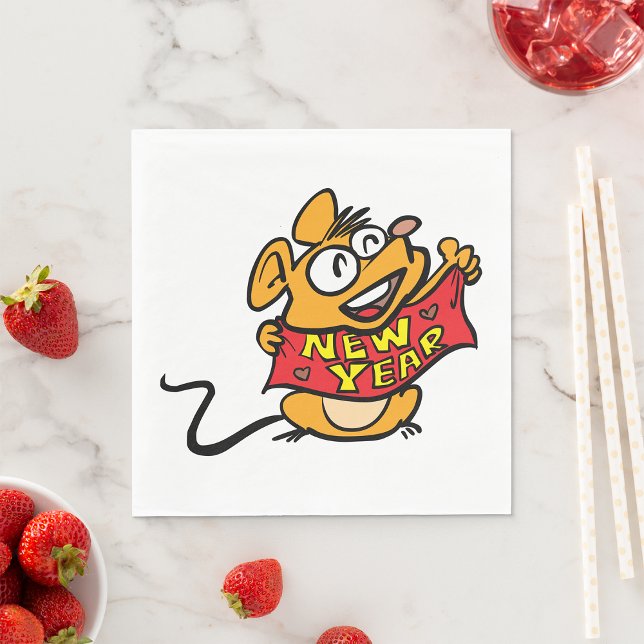 New Year Mouse Napkins (Creator Uploaded)
