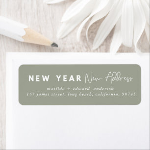 New year new address holiday label