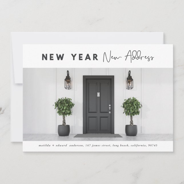 New year new address photo holiday (Front)