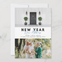 New year new address photo holiday card